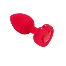 Charger l'image dans la galerie, B-Vibe's Vibrating Heart Jewel Plug M/L in Red