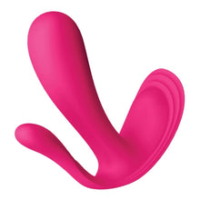 Load image into Gallery viewer, Vibrateur à triple stimulation Top Secret+ en rose de Satisfyer sur fond blanc