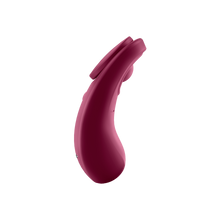 Charger l'image dans la galerie, Vibrateur Sexy Secret rouge vin sur fond blanc, vue de profil