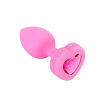 Charger l'image dans la galerie, B-Vibe's Vibrating Heart Jewel Plug S/M in Rose
