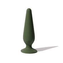 Load image into Gallery viewer, Petite plug anale verte Cone de Maude sur fond blanc
