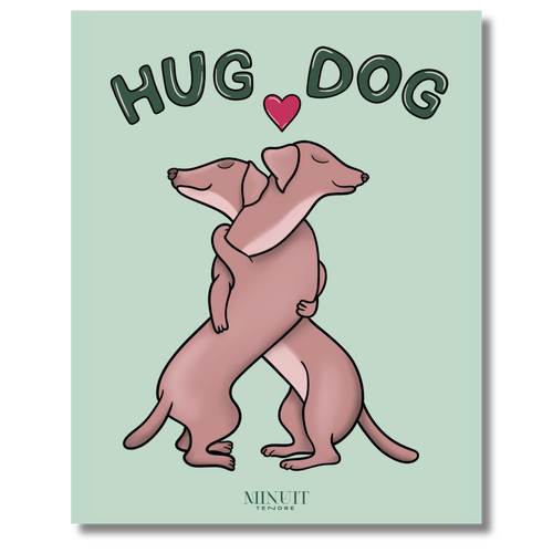 Hug Dog art print by Minuit Tendre