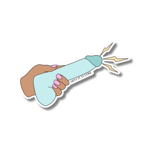 Magic Wand : sticker of a hand holding a dildo by Minuit Tendre