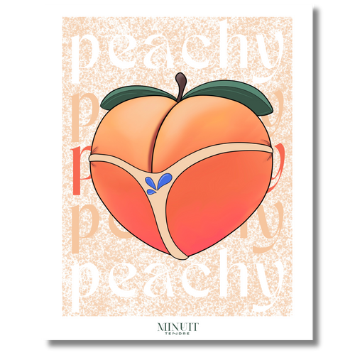 Peachy art print by Minuit Tendre