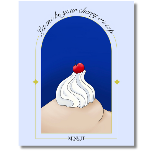 Cherry on top art print by Minuit Tendre