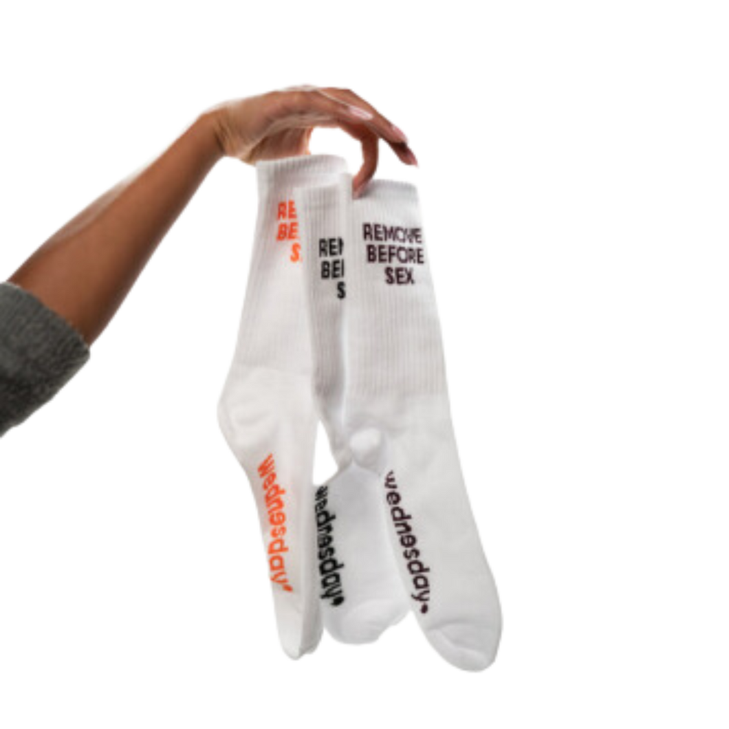 Remove Before Sex socks from Wednesday co.